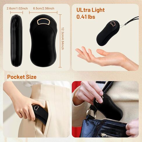 Electric Hand Warmer Rechargeable 1 Pack 8000mAh Portable Reusable Hot Hand Warmers Cold Winter Hunting Camping Golf Gear Accessories Parents Friends Gifts for Christmas in Saudi Arabia