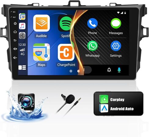 SIXTOP [2+32G] Android 13 Car Stereo for Toyota Corolla 2006 2007 2008 2009 2010 2011 2012 with Carplay Android Auto 9 inch Touch Screen Radio Bluetooth GPS Mirror Link FM WiFi+Rear Camera&Microphone in Saudi Arabia