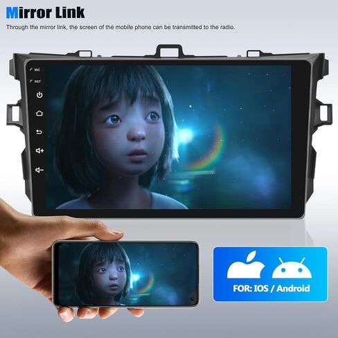 SIXTOP [2+32G] Android 13 Car Stereo for Toyota Corolla 2006 2007 2008 2009 2010 2011 2012 with Carplay Android Auto 9 inch Touch Screen Radio Bluetooth GPS Mirror Link FM WiFi+Rear Camera&Microphone in Saudi Arabia