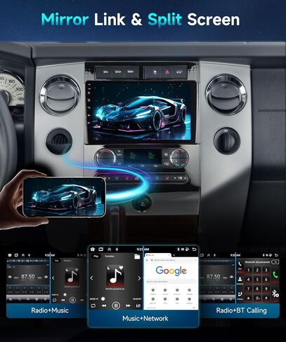 2G 64G for Ford Expedition 2007-2014 Automatic A/C Car Radio Stereo Replacement with Wireless Carplay Android Auto 9inch1080P Touchscreen with Bluetooth 28UI RDS FM Radio Mirror Link Backup Camera in Saudi Arabia