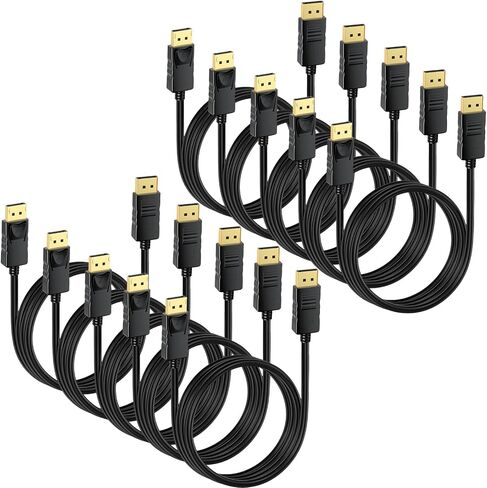 كابل DisplayPort 10 حزم، كابل DP بطول 6 أقدام 1.2، [4K@60 هرتز، 2K@165 هرتز، 2K@144 هرتز]، كابل منفذ عرض عالي السرعة 144 هرتز، لشاشة الألعاب، بطاقة الرسومات، التلفزيون، الكمبيوتر الشخصي، الكمبيوتر المحمول in Saudi Arabia