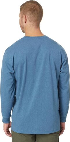 Carhartt Men's Loose Fit Heavyweight Long-Sleeve Pocket T-Shirt, Mocha Heather in Saudi Arabia