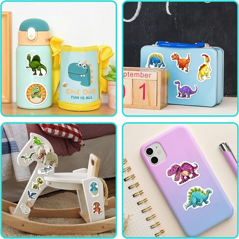 51PCS Cartoon Dinosaur Water Bottle Stickers for Kids, Cute Dino Animals Waterproof Vinyl Laptop Decals, Kids Teens Adults Scrapbook Skateboards Mugs Luggage Phone Cases Decorative Sticker Packs in Saudi Arabia