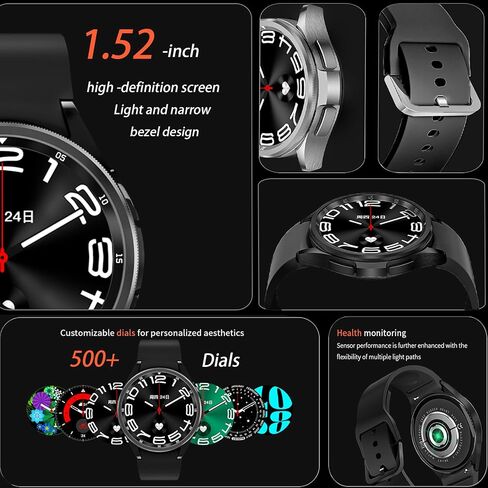 Smart Watch for Men Bluetooth Calling Text Messaging Military Smartwatch for Men Outdoor Waterproof Tactical Smartwatches Health Finess Tracker Black Silicone Wristwatch in Saudi Arabia