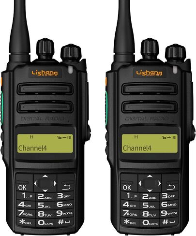 LISHENG DM-R89 Handheld Professional Two Way Radio, Digital DMR and Analog Dual Mode Digital Walkie Talkies.70CM Frequency Band Digital Two Way Radio with Screen Display. (DM-R89-1(2PACKS)) in Saudi Arabia