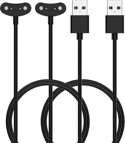 Charger Compatible with Ticwatch E3 Replacement Charging Cable Dock Cord Station USB Cradle Adapter Accessories for Ticwatch E3& Ticwatch Pro3 Smartwatch - Black (Black) in Saudi Arabia
