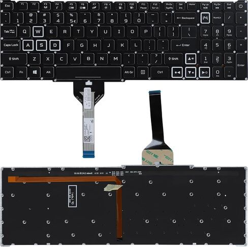 Colorful Backlight Keyboard for Acer Nitro AN517-55 AN517-56 AN517-57 AN515-45 AN515-56 AN515-57 AN517-54 Compatible with Predator Helios 300 PH315-54 PH315-55 PH317-51 US Layout Backlit Keyboard in Saudi Arabia