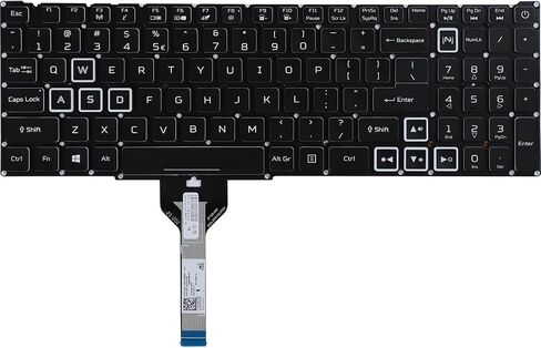 Colorful Backlight Keyboard for Acer Nitro AN517-55 AN517-56 AN517-57 AN515-45 AN515-56 AN515-57 AN517-54 Compatible with Predator Helios 300 PH315-54 PH315-55 PH317-51 US Layout Backlit Keyboard in Saudi Arabia