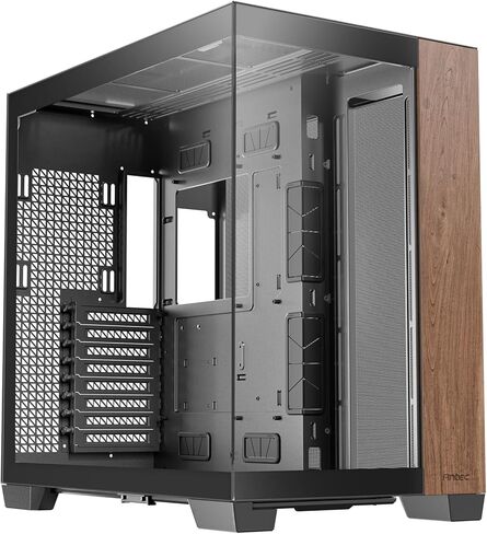 Antec C8 Wood, Fans not Included, Wooden Front Panel, Dual-Chamber Layout, Type-C, 360mm Radiator Support, Seamless TG Front & Side Panels, RTX 40 Compatible, Full-Tower E-ATX PC Case in Saudi Arabia