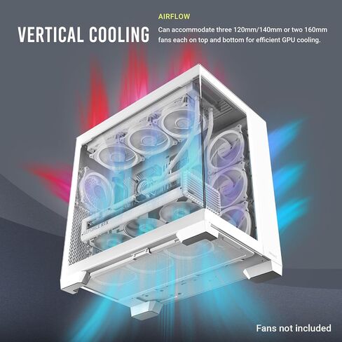 Antec C8 Wood, Fans not Included, Wooden Front Panel, Dual-Chamber Layout, Type-C, 360mm Radiator Support, Seamless TG Front & Side Panels, RTX 40 Compatible, Full-Tower E-ATX PC Case in Saudi Arabia