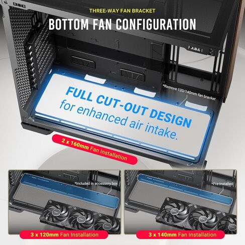 Antec C8 Wood, Fans not Included, Wooden Front Panel, Dual-Chamber Layout, Type-C, 360mm Radiator Support, Seamless TG Front & Side Panels, RTX 40 Compatible, Full-Tower E-ATX PC Case in Saudi Arabia
