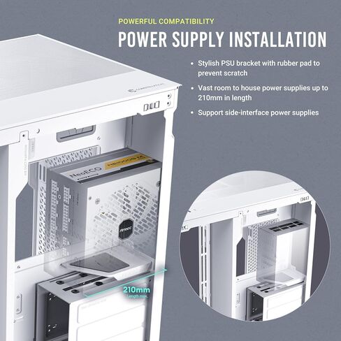 خشب Antec C8، المراوح غير متضمنة، لوحة أمامية خشبية، تخطيط مزدوج الغرفة، نوع C، دعم مشعاع 360 مم، لوحات أمامية وجانبية غير ملحومة TG، متوافقة مع RTX 40، حافظة كمبيوتر E-ATX كاملة البرج in Kuwait