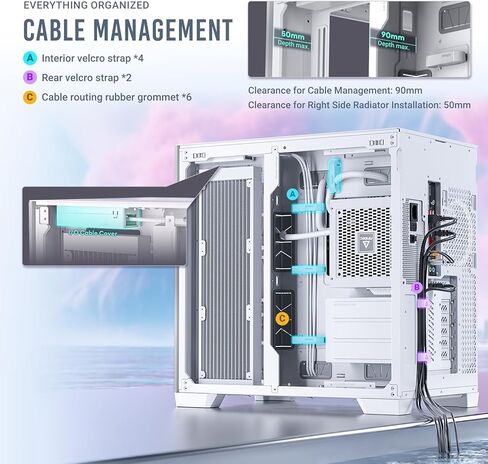 خشب Antec C8، المراوح غير متضمنة، لوحة أمامية خشبية، تخطيط مزدوج الغرفة، نوع C، دعم مشعاع 360 مم، لوحات أمامية وجانبية غير ملحومة TG، متوافقة مع RTX 40، حافظة كمبيوتر E-ATX كاملة البرج in Kuwait