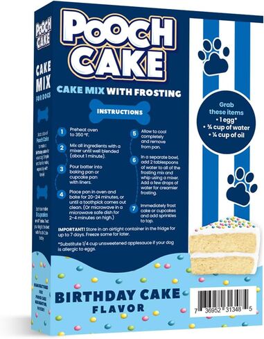 Pooch Cake Dog Birthday Cake Mix, Birthday Cake Flavor with Sprinkles in Saudi Arabia