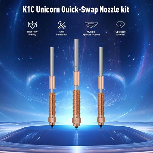 3D Printing Accessories K1C Ceramic Heating Block Hot End Kit, All Metal Quick Replacement Nozzle Kit, High-Temperature Resistant 300℃ Hot End Heating Block Suitable for Creativity K1C 3D Printer in Saudi Arabia