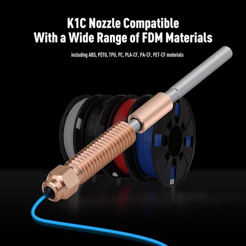3D Printing Accessories K1C Ceramic Heating Block Hot End Kit, All Metal Quick Replacement Nozzle Kit, High-Temperature Resistant 300℃ Hot End Heating Block Suitable for Creativity K1C 3D Printer in Saudi Arabia