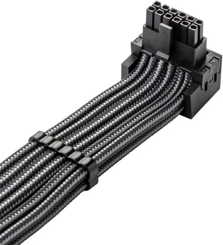 كابل CableMod RT-Series Pro ModMesh بأكمام 12VHPWR 90° StealthSense PCI-e لـ ASUS/Seasonic/Phanteks - البديل B (كربون، 16 سنًا إلى 8 سنون مزدوج، 60 سم) in Kuwait