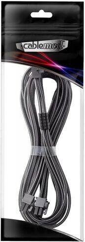 كابل CableMod RT-Series Pro ModMesh بأكمام 12VHPWR 90° StealthSense PCI-e لـ ASUS/Seasonic/Phanteks - البديل B (كربون، 16 سنًا إلى 8 سنون مزدوج، 60 سم) in Kuwait