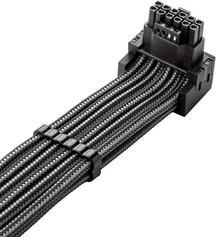 كابل CableMod RT-Series Pro ModMesh بأكمام 12VHPWR 90° StealthSense PCI-e لـ ASUS/Seasonic/Phanteks - البديل B (كربون، 16 سنًا إلى 8 سنون مزدوج، 60 سم) in Kuwait