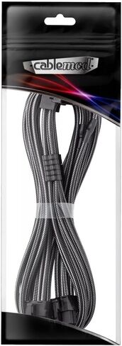 كابل CableMod RT-Series Pro ModMesh بأكمام 12VHPWR 90° StealthSense PCI-e لـ ASUS/Seasonic/Phanteks - البديل B (كربون، 16 سنًا إلى 8 سنون مزدوج، 60 سم) in Kuwait