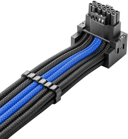 كابل CableMod RT-Series Pro ModMesh بأكمام 12VHPWR 90° StealthSense PCI-e لـ ASUS/Seasonic/Phanteks - البديل B (كربون، 16 سنًا إلى 8 سنون مزدوج، 60 سم) in Kuwait