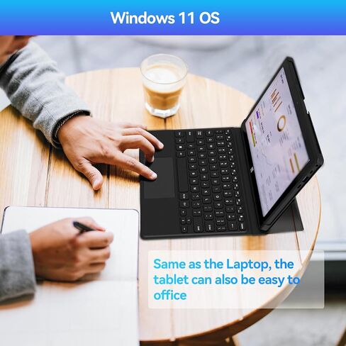 جهاز لوحي ADREAMER Windows 11 بشاشة لمس 10.1 بوصة عالية الدقة، ذاكرة وصول عشوائي 8 جيجابايت + 128 جيجابايت SSD، لوحة مفاتيح قابلة للفصل، Intel N4120، نوع C+USB+HDMI، محمول للعمل والدراسة باستخدام الحاسب الآلي والاستخدام المنزلي in Saudi Arabia