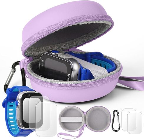 YouKnow Travel Case for Vtech KidiZoom Smartwatch DX4, DX3, DX2 / for Little Tikes Tobi/for Gizmo Watch/Watch 2, Kid Watches Carry Box for VTech Kidizoom Smartwatch (Only Case) (Purple) in Saudi Arabia