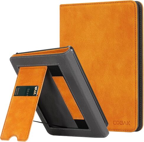 حافظة CoBak مع حامل لجهاز Kindle Paperwhite - غطاء متين من جلد البولي يوريثان مع خاصية التنبيه التلقائي للنوم، وفتحة للبطاقة، وميزة حزام اليد - يناسب جهاز Kindle Paperwhite من الجيل الحادي عشر مقاس 6.8 بوصات إصدار التوقيع 2021 in Saudi Arabia