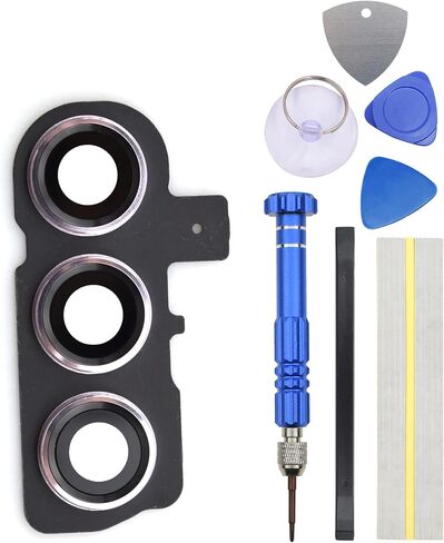 Purple Rear Camera's Frame Replacement for Samsung Galaxy S23+ with Camera's Glass Cover Pre-Install Adhesive and Installation Tool Kit in Saudi Arabia