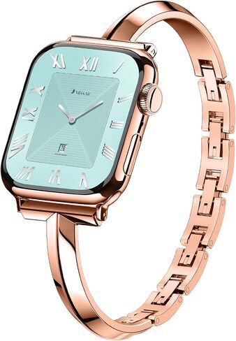 Missair Thin Band Compatible with Apple Watch 38mm 40mm 41mm 42mm 44mm 45mm 46mm 49mm for Women, Slim Bracelet Designer Dressy Stainless Steel Metal Strap for iWatch Series 10 9 8 7 6 5 4 3 SE Ultra in Saudi Arabia