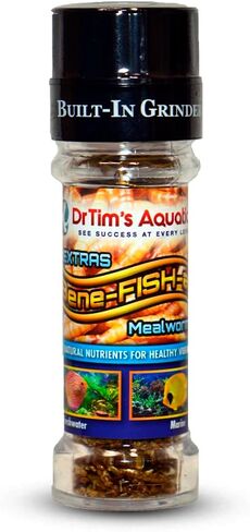 DrTim's Aquatics - طعام Bene-Fish-al® وحلوياته - مُحسِّن طعام الأسماك - لأسماك المياه العذبة أو الأسماك البحرية - 0.31 أونصة. طاحونة - دودة الدقيق in Kuwait