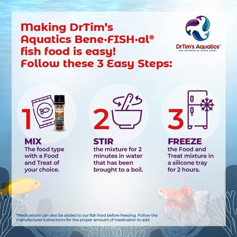 DrTim's Aquatics - طعام Bene-Fish-al® وحلوياته - مُحسِّن طعام الأسماك - لأسماك المياه العذبة أو الأسماك البحرية - 0.31 أونصة. طاحونة - دودة الدقيق in Kuwait