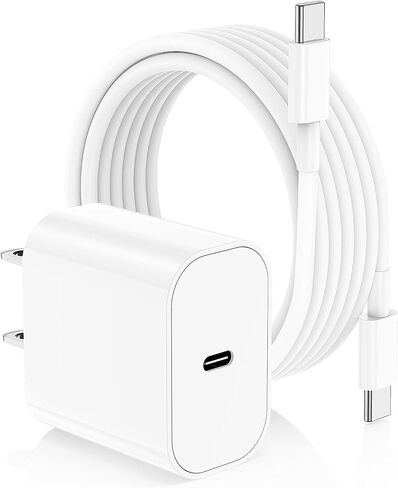 iPhone 16 15 Charger and 10ft Type C to C Cable Cord Long,20W USB C Fast Charging Block Wall Plug Power Adapter Cube for Apple iPhone 16 Pro Max/16/15 Plus/15 Pro/iPad Pro 12.9/11inch/Air 4/5th/Mini in Saudi Arabia