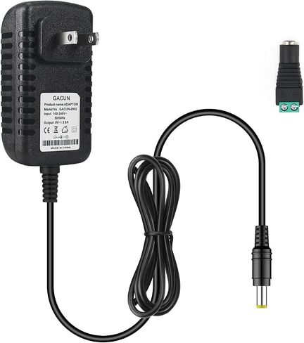 12V 3A Power Supply Adapter, Yetaida Wall Mounted AC 110-240V to DC 12V Transformers, Switching Power Supply for 12V LED Strip Lights,12 Volt 3 Amp Power Adaptor with 5.5 x 2.5mm US Plug in Saudi Arabia