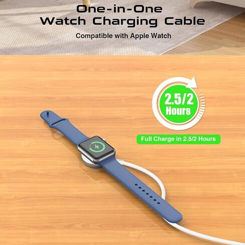 لساعة Apple: شاحن USB-C iWatch السريع - كابل شحن ممتاز بطول 3 أقدام. سلك سلسلة iWatch الفائق لـ SE/9/8/7/6/5/4/3/2/1. مصممة لشحن iWatch السريع والمتسق in Kuwait