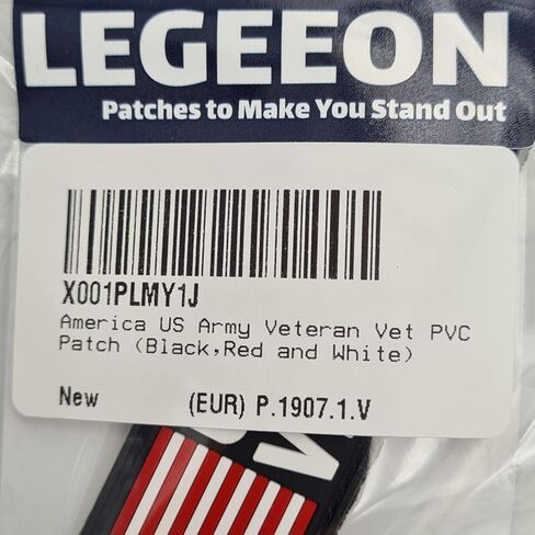 America US Army Veteran Vet PVC Patch (Black,Red and White) in Saudi Arabia