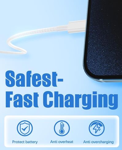 for iPhone 15 Car Carplay Cable,3.3Ft USB A to USB C Carplay Cable Adapter Wire，Type-c Charger Cord Data Cable Carplay USB C Cord Wire Replacement for iPhone16/ 15 iPad MacBook，2pack in Saudi Arabia