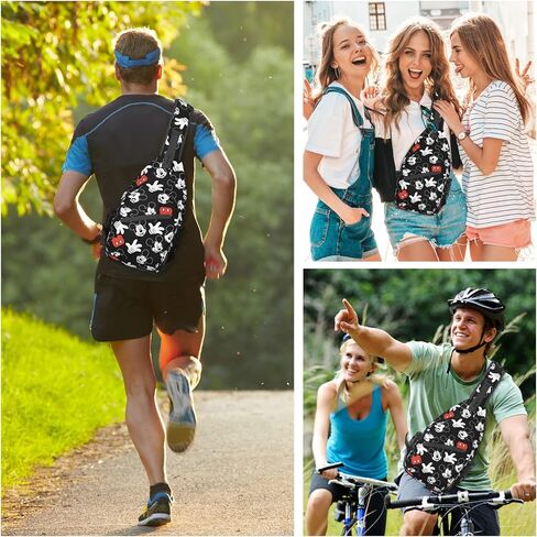 حقيبة Qshakwia اللطيفة للرجال حزمة Fanny Pack للكبار حقيبة ظهر بحمالة كروس للسفر والتنزه سيرًا على الأقدام وحقيبة صدر للنساء حقيبة نهارية in Kuwait