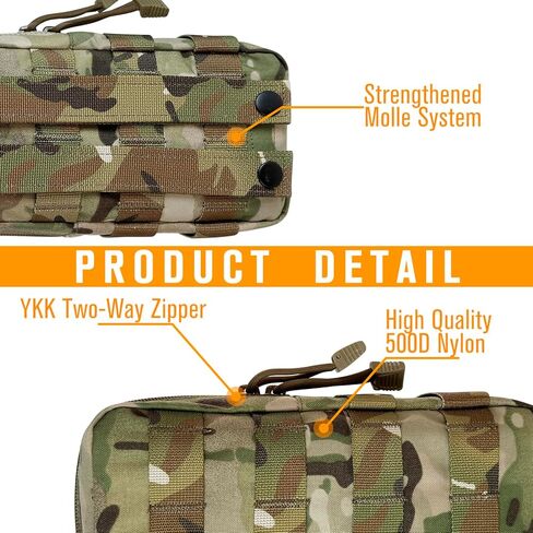 Molle Pouch 500D Nylon Pouch Multi-Function Tool Pouch Tactical Water-Resistant EDC Pouch Tactical Bag Accessory in Kuwait
