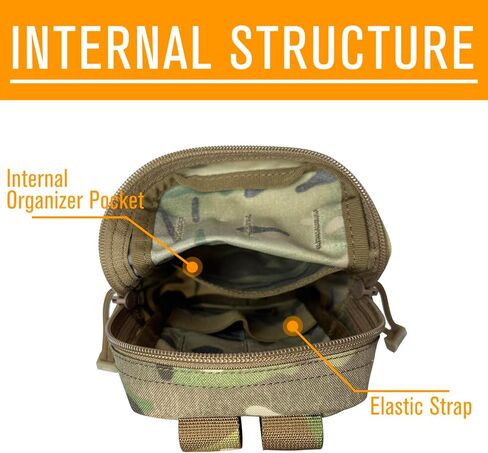 Molle Pouch 500D Nylon Pouch Multi-Function Tool Pouch Tactical Water-Resistant EDC Pouch Tactical Bag Accessory in Kuwait