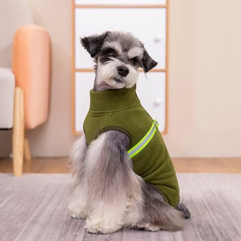 Dog Warm Coat, Polar Fleece Dog Pajamas Bodysuit for Small Medium Dogs Cats Walking Hiking Travel Sleeping, Cold Weather Puppy Vest Clothing, Stand Collar Thermal Doggie Winter Onesie Clothes in Saudi Arabia
