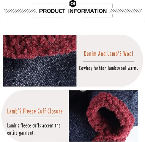 Winter Coats for Large Medium Dogs,Fleece Denim Warm Puppy Jacket for Cold Weather,V-Collar Dog Vest Sweater Clothes in Saudi Arabia