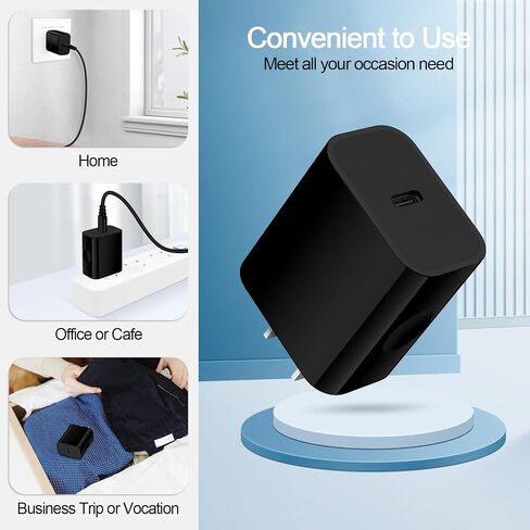 Samsung Charger Fast Charging Block 20W Type C Wall Adapter USB C Android Charger for Samsung Galaxy A16 5G/A15/A35/A55/Z Fold 6/Flip 6/A54/A14/S24 Ultra/S23/S22/S21/S20/S10 Plus/iPhone 16/15/14/13/12 in Saudi Arabia