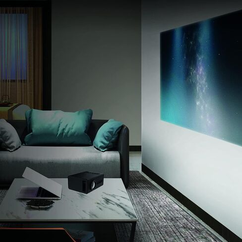 جهاز عرض Monster Image Pro 720 HD LCD فائق السطوع، 2000 لومن، مشاريع تصل إلى 16 قدمًا، الدقة القصوى: 1080 HD، دعم عالمي للصور/الصوت/الفيديو، مدخل AV/USB/HDMI/SD in Kuwait