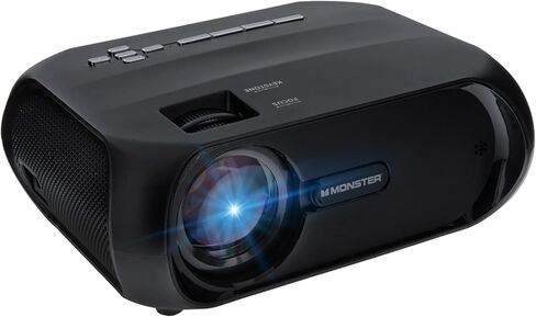 جهاز عرض Monster Image Pro 720 HD LCD فائق السطوع، 2000 لومن، مشاريع تصل إلى 16 قدمًا، الدقة القصوى: 1080 HD، دعم عالمي للصور/الصوت/الفيديو، مدخل AV/USB/HDMI/SD in Kuwait