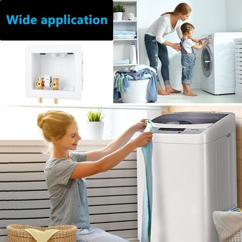 Washing Machine Outlet Box Thread Sweat, Single Control Valve with Stainless Steel Hammer Arrestors, Inlet 1/2 inch NPT Thread or Sweat x Outlet 3/4 inch Male Thread LI-XYJH-611-M in Kuwait