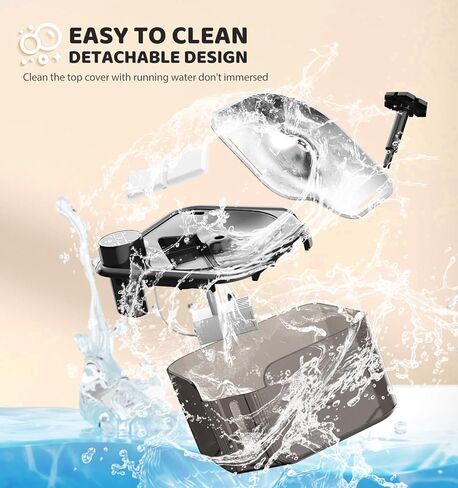 Battery Operated Cat Water Fountain, 2.8L/95oz Wireless Cat Water Fountain, Automatic Pet Water Fountain, Ultra Quiet Water Fountains for Cats Indoor, Motion Sensor, BPA-Free,Stainless Steel Lid in Saudi Arabia