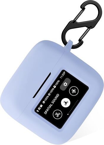 Geiomoo Silicone Case for JBL Tour Pro 3, Protective Cover with Carabiner (Black) in Kuwait