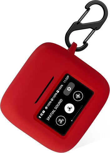 Geiomoo Silicone Case for JBL Tour Pro 3, Protective Cover with Carabiner (Black) in Kuwait