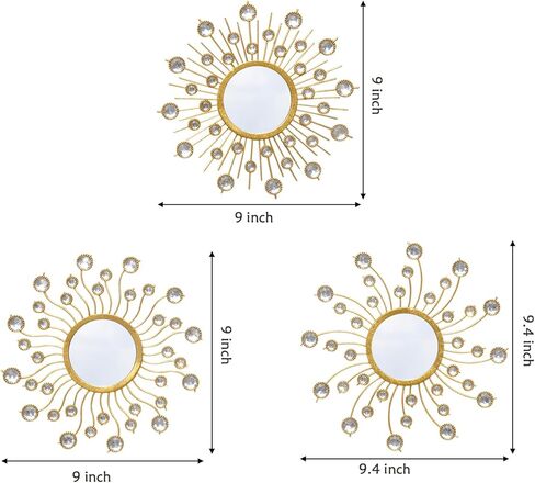 Mirror Decor Sunburst Mirrors Metal Sun Mirror Wall Decor Wall Mirror Home Decorative Wall Art for Living Room Bedroom Entryway in Saudi Arabia